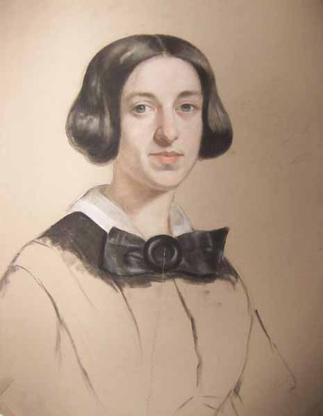 Half-length Portrait of a Woman with Black Hair and Black Bow